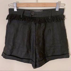 SOLD ⚠️ OPENING CEREMONY linen fringe shorts XS